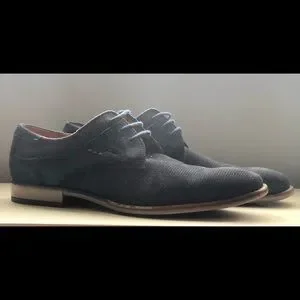 Bugatti blue deals suede shoes